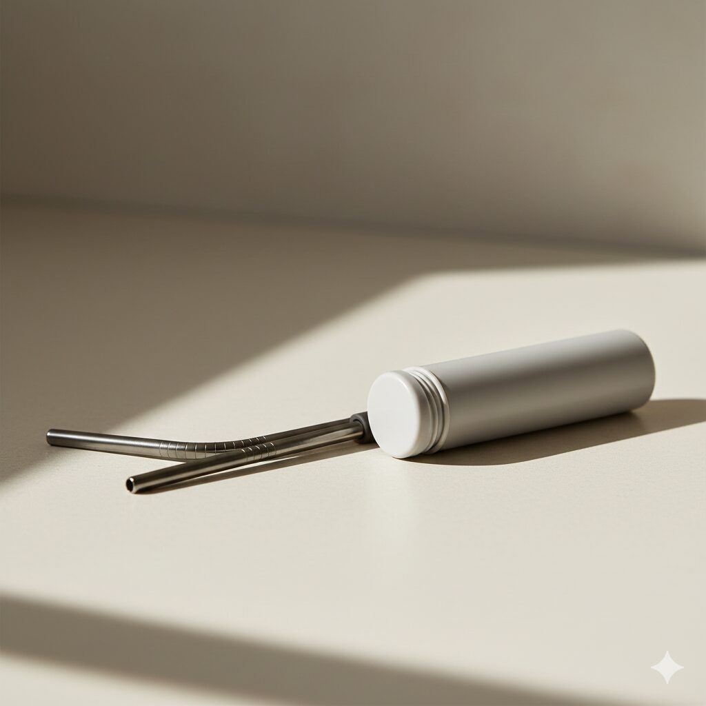 Travel-friendly straw set