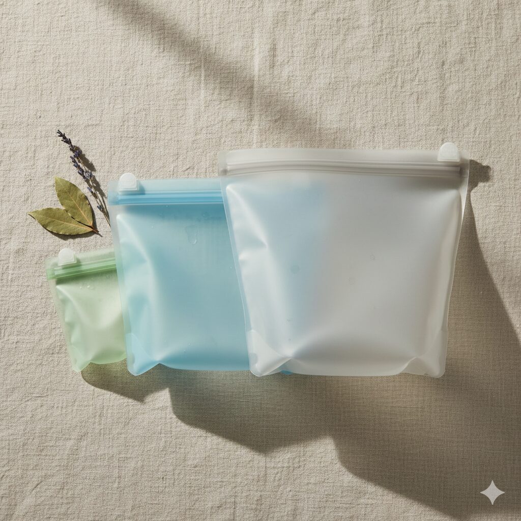 Colorful silicone snack bags