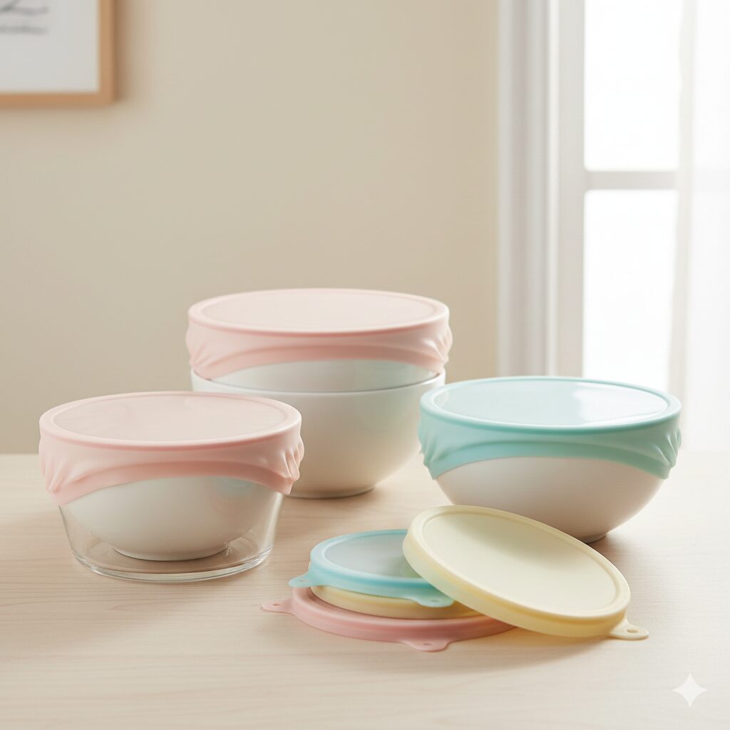 Silicone stretch lids