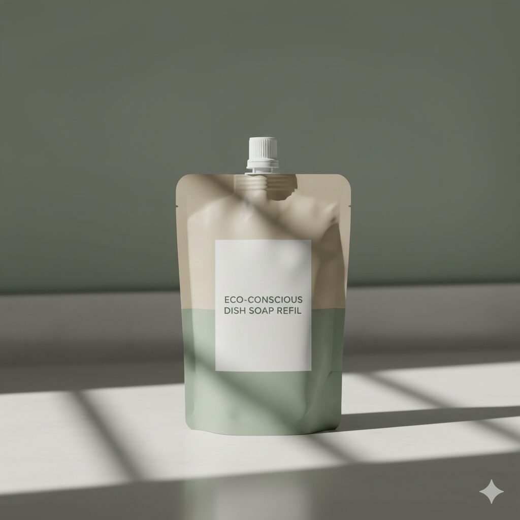 Dish soap refill pouch