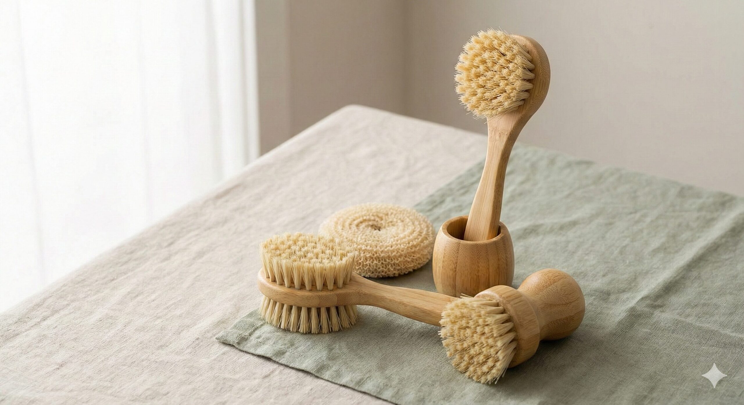 Bamboo Dish Brush Set