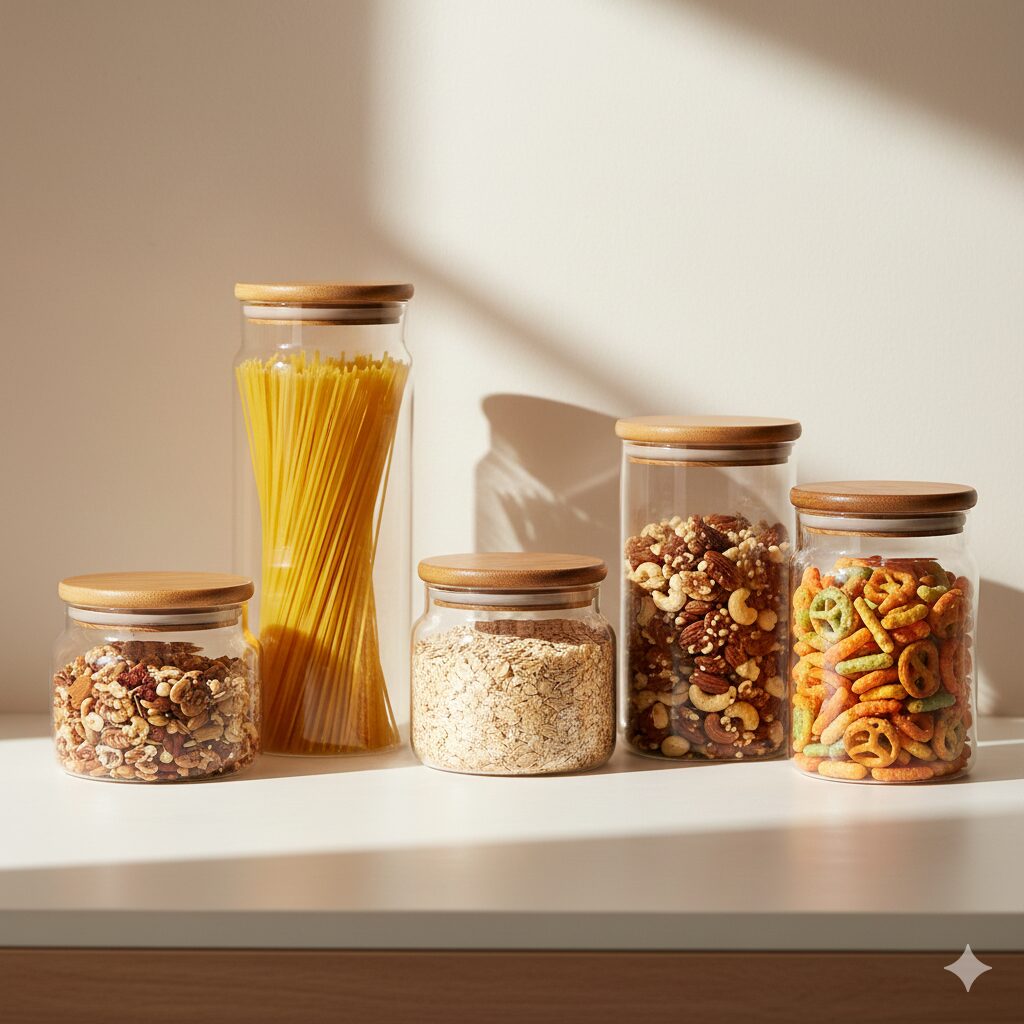 Glass pantry jars