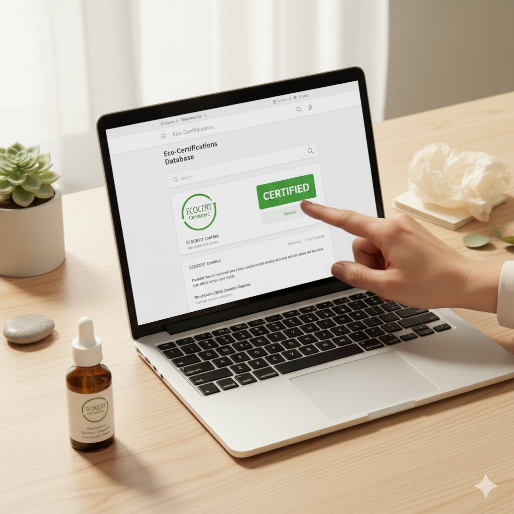 Verifying eco label legitimacy online