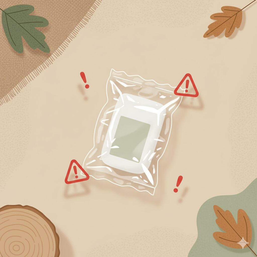 Red flags compost warning graphic