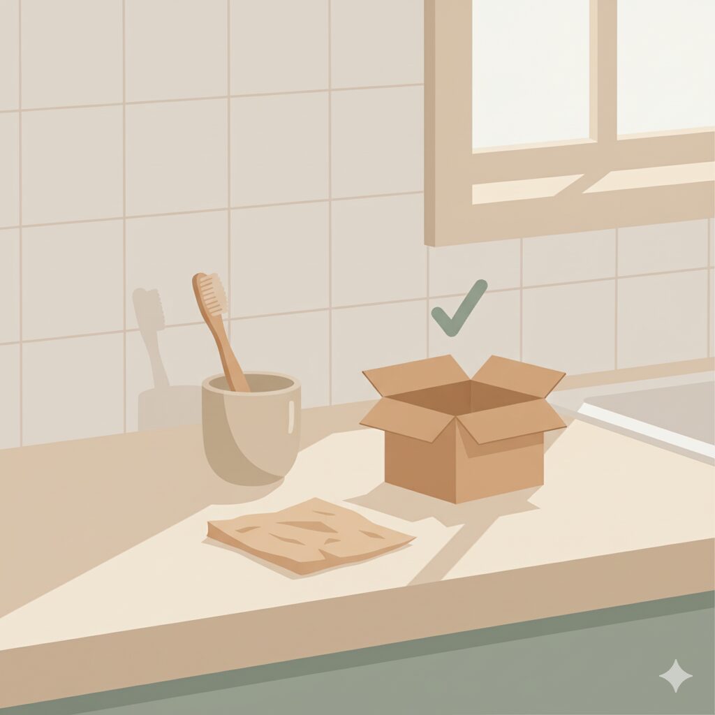 Compost-friendly materials illustration