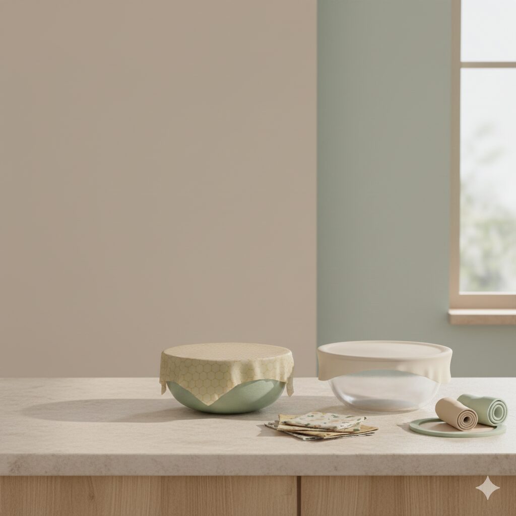 Beeswax wraps and silicone covers