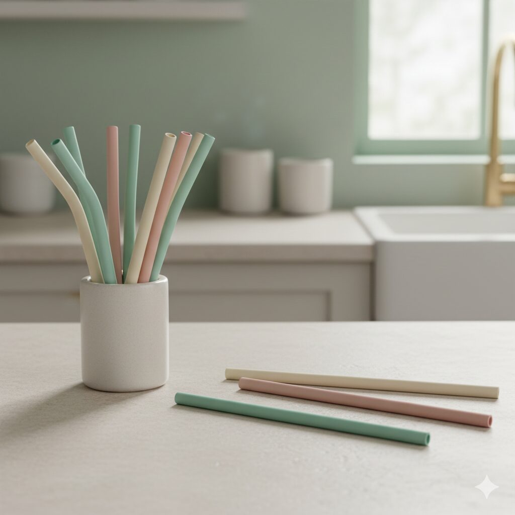 Silicone straw pack