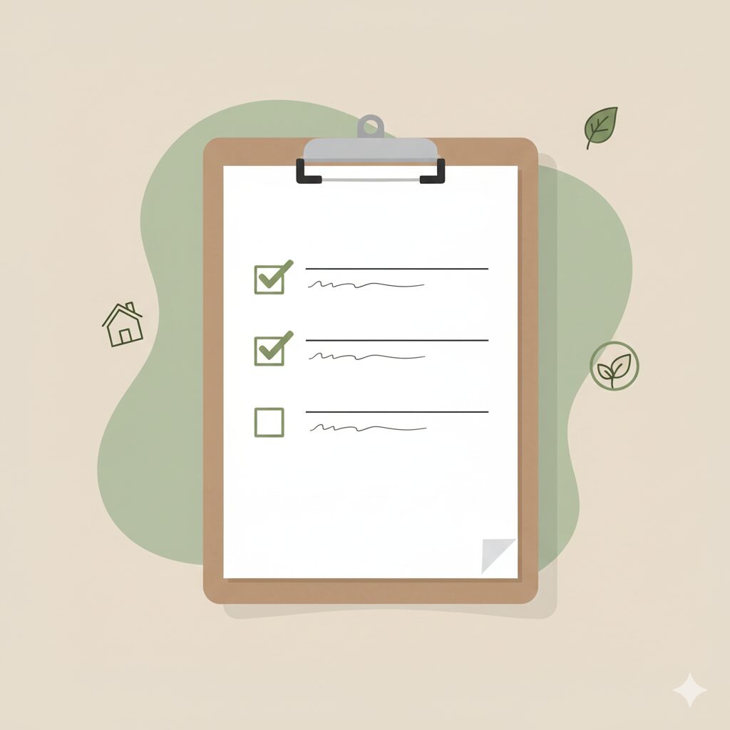 Compost checklist illustration