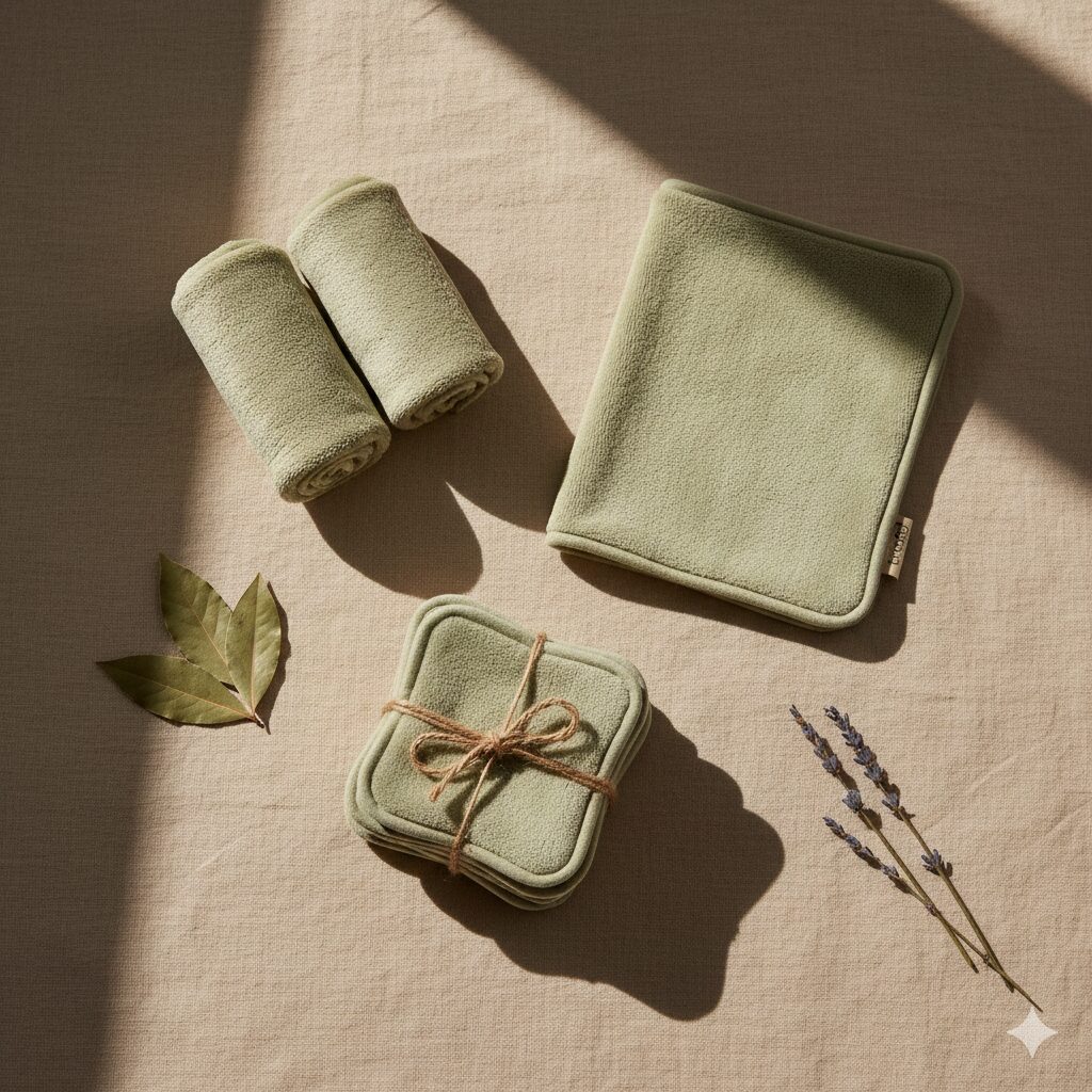 Reusable bamboo travel cloths for eco-friendly travel